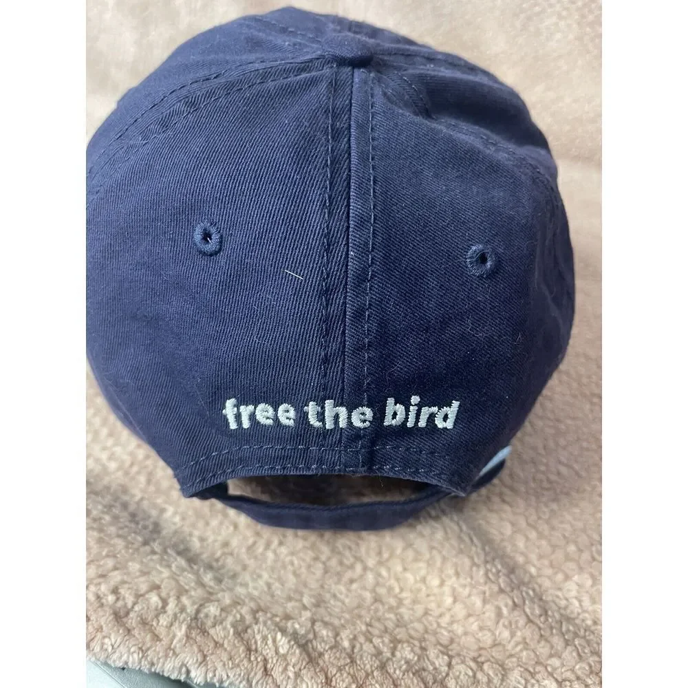 Bird Dogs Hat Adult One Size Navy  Adjustable Buckle Free The Bird 100%‎ Cotton